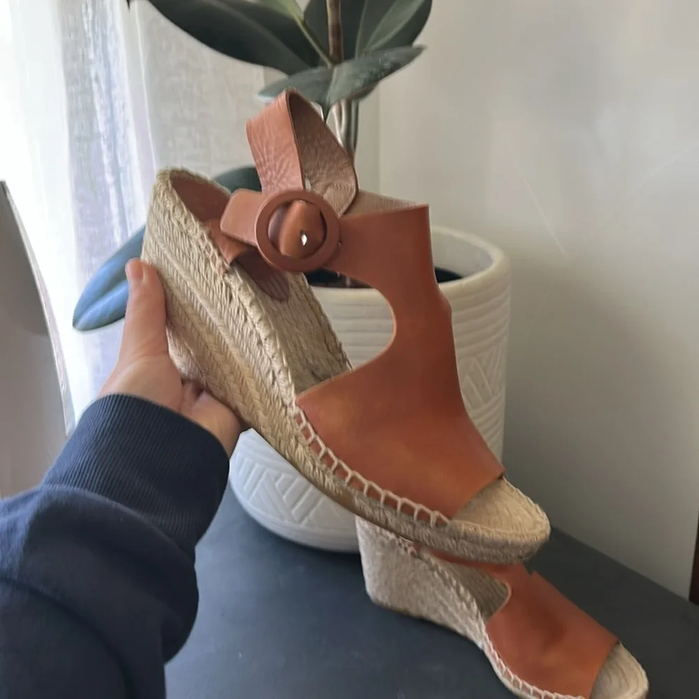 Via Spiga Nolan Buckle Ankle Espadrille. Size 8